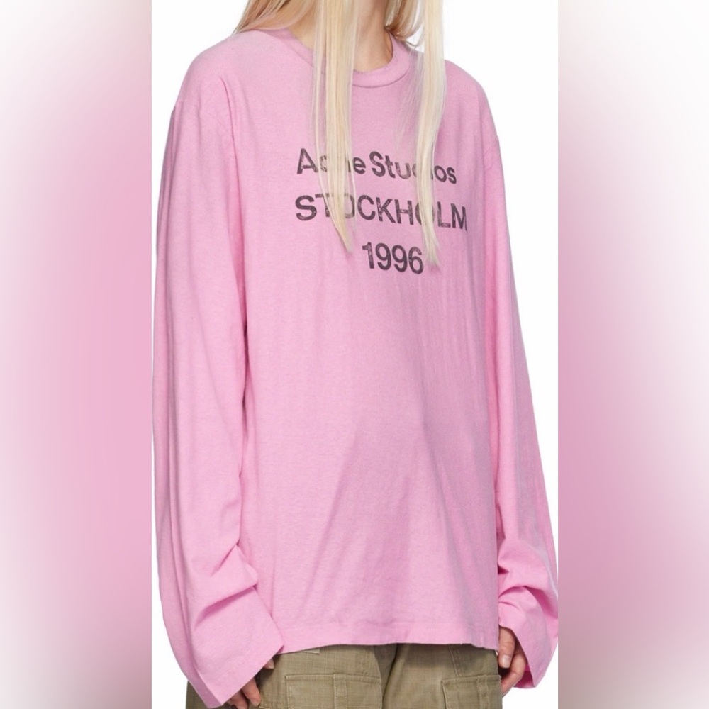 NWT 100% Authentic Acne Studios Stockholm 1996 Long Sleeve Distressed T Shirt M - Picture 8 of 8